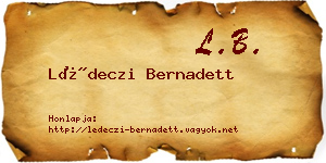 Lédeczi Bernadett névjegykártya